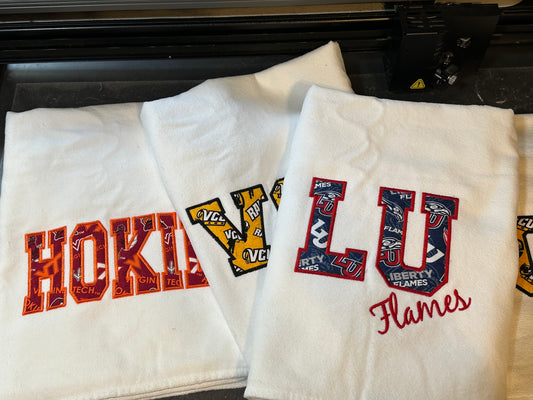 College fabric towel